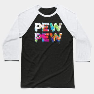 Pew Pew - Funny Paintball Baseball T-Shirt